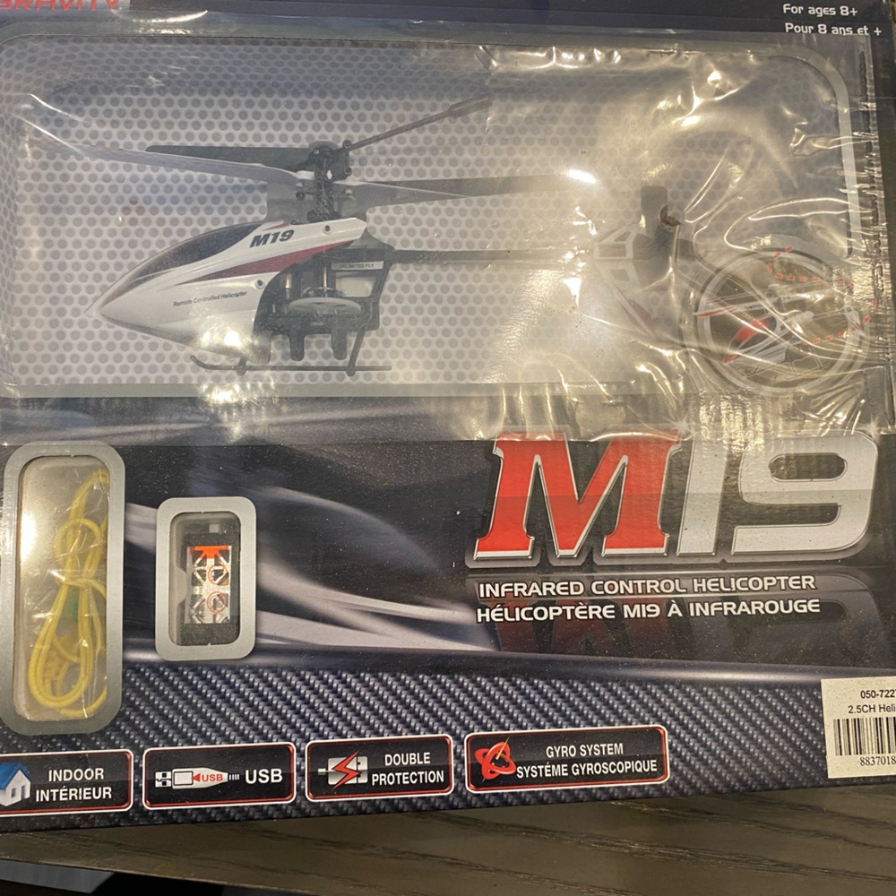 Silver and Black Infrared Control Helicopter